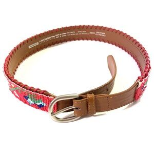 Liz Claiborne Vintage Beaded Tan Belt